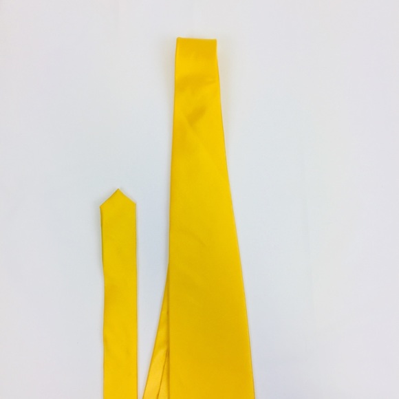 Romario Manzini 100% Silk Men Tie Necktie yellow - Picture 7 of 8